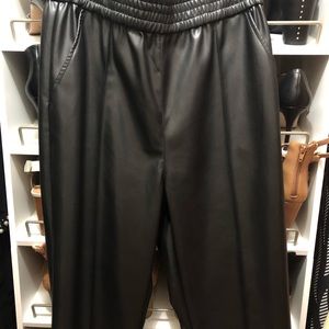 Faux leather pants